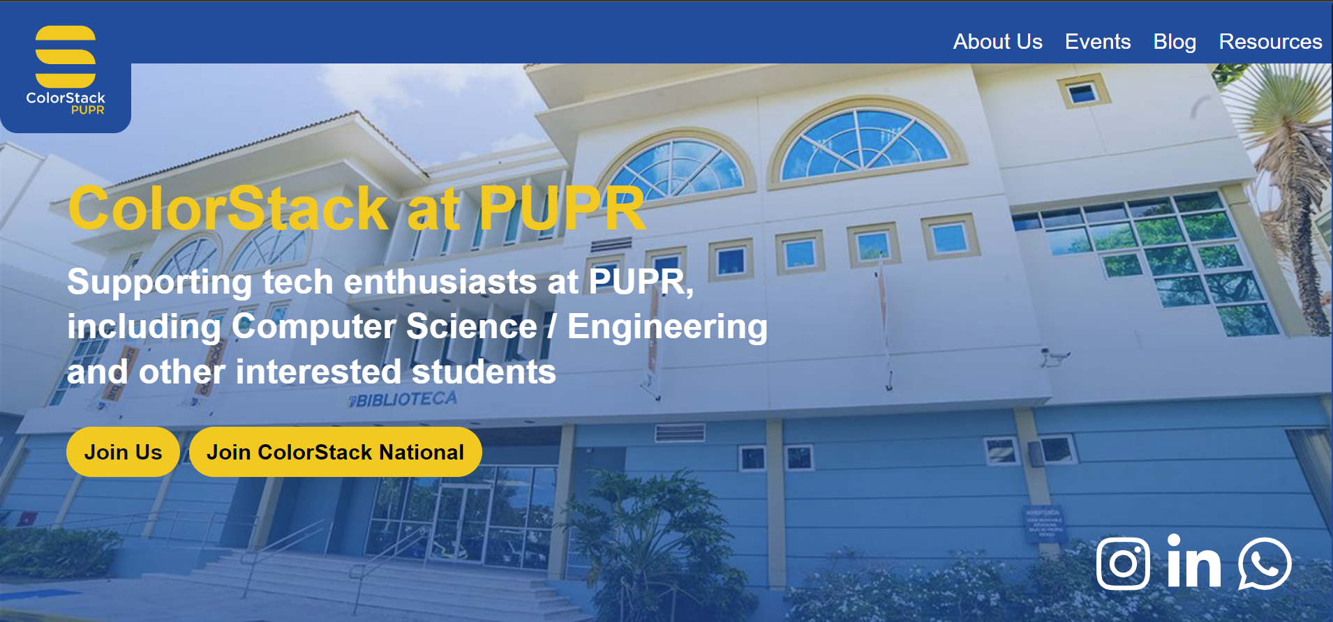 ColorStack at PUPR Website Snapshot